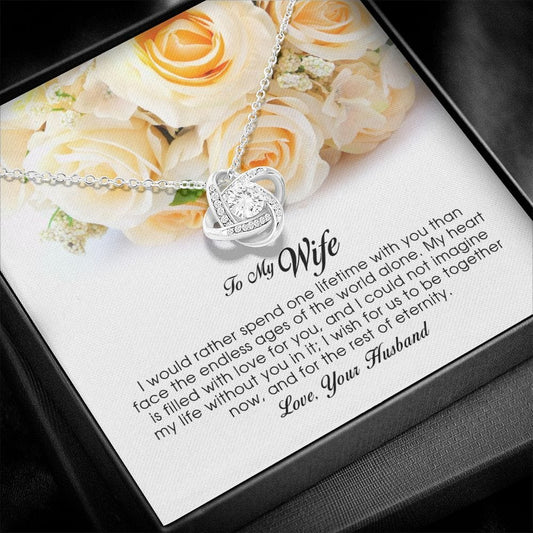 To My Wife, Love Knot Necklace