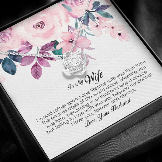 To My Wife, Love Knot Necklace