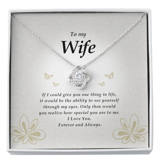 Love Knot Necklace, To My Wife, From Husband, Anniversary Gift, Birthday Gift, Christmas Gift, Valentines Day Gift, I Love You, Gift For Wife, Necklace For Wife
