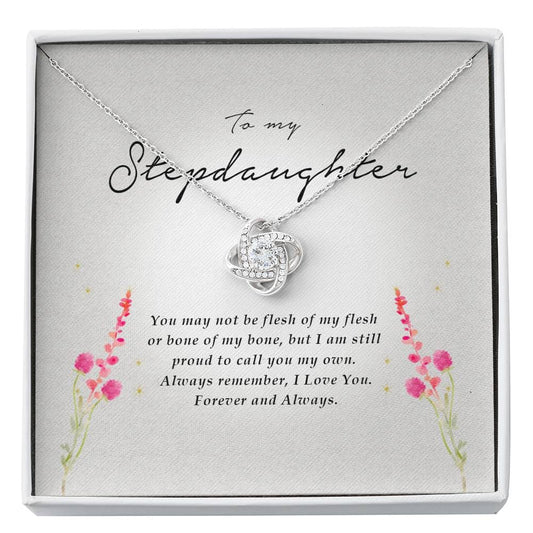 Love Knot Necklace, To My Stepdaughter Necklace, Call You My Own, Stepdaughter Birthday, Stepdaughter Gift, Christmas Gift, Jewelry Card