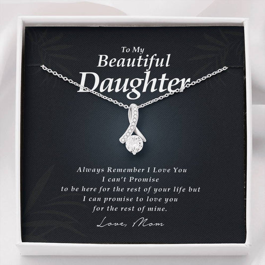 Petite Ribbon Necklace, To My Beautiful Daughter