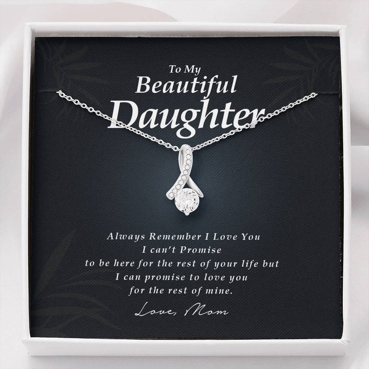 Petite Ribbon Necklace, To My Beautiful Daughter