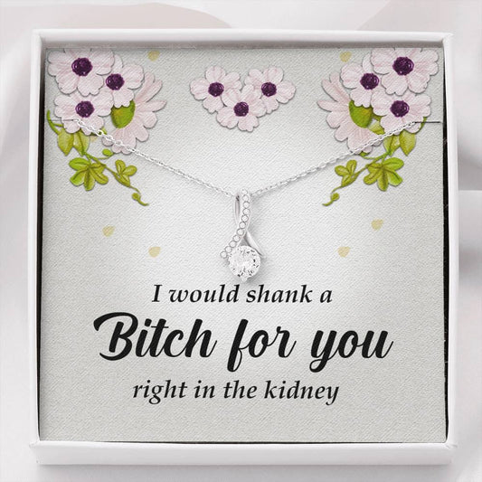 Wife Jewelry, Petite Ribbon Pendant Necklace
