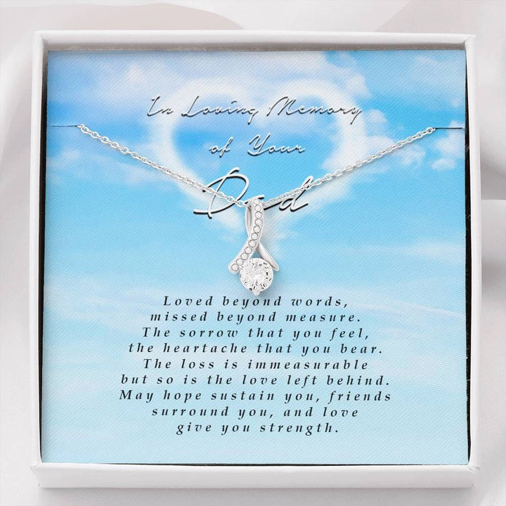 Petite Pendant Necklace, Memorial Gift For Loss of Dad
