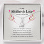 Mother In Law Necklace, Ribbon Pendant Necklace
