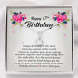 Petite Ribbon Pendant Necklace, Happy 47th Birthday