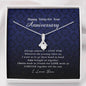Petite Ribbon Pendant Necklace, 66th Anniversary Gift
