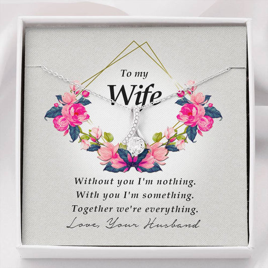 Wife Jewelry, Petite Ribbon Pendant Necklace