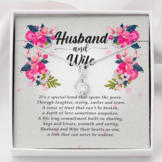 Wife Jewelry, Petite Ribbon Pendant Necklace