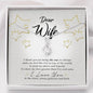 Wife Gift, Petite Ribbon Pendant Necklace