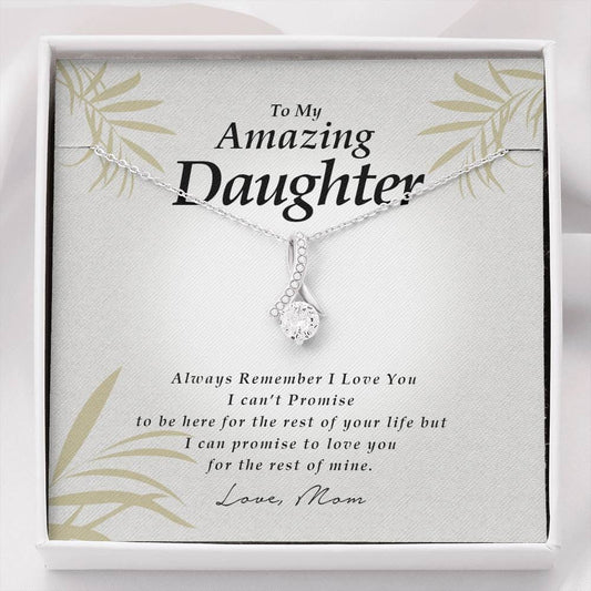 Petite Ribbon Necklace, To My Amazing Daughter