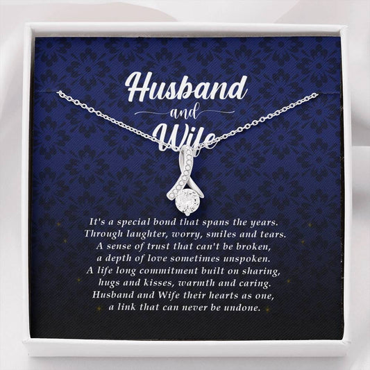 Wife Jewelry, Petite Ribbon Pendant Necklace