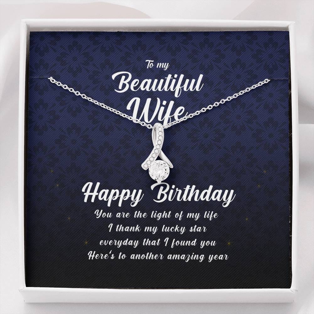 Wife Jewelry, Petite Ribbon Pendant Necklace