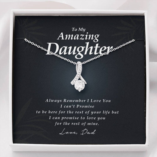 Petite Ribbon Necklace, To My Amazing Daughter
