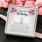 Petite Ribbon Pendant Necklace, Happy 47th Birthday