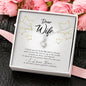Wife Gift, Petite Ribbon Pendant Necklace