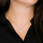 Wife Gift, Petite Ribbon Pendant Necklace