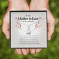 Mother In Law Necklace, Ribbon Pendant Necklace