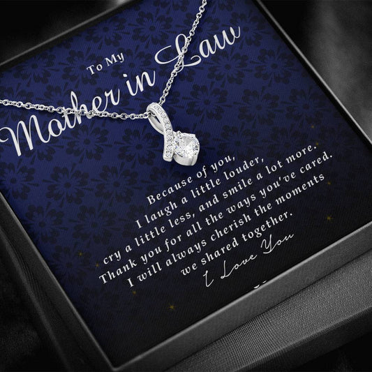 Petite Ribbon Necklace, To My Mother In Law