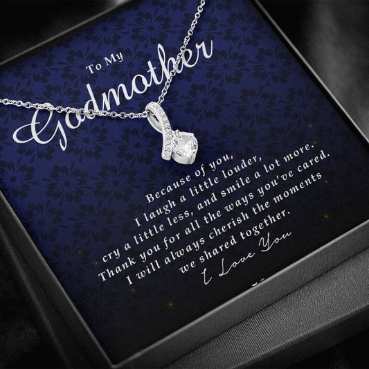 Ribbon Pendant Necklace, To My Godmother