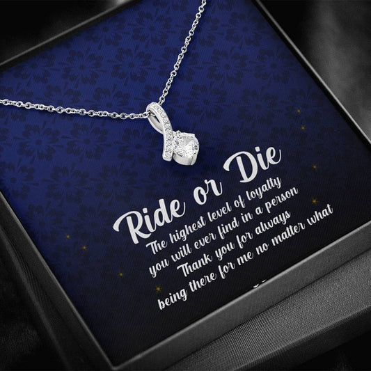 Best Friend Jewelry, Petite Ribbon Pendant Necklace