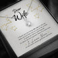 Wife Gift, Petite Ribbon Pendant Necklace