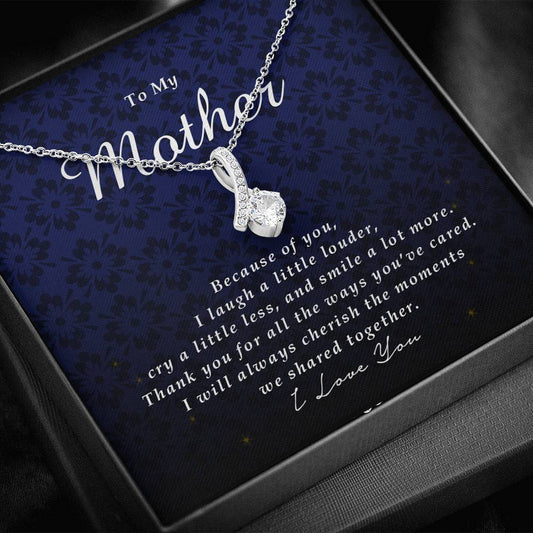 Ribbon Pendant Necklace, To My Mother
