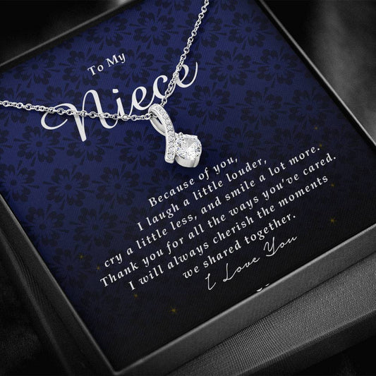 Ribbon Pendant Necklace, To My Niece