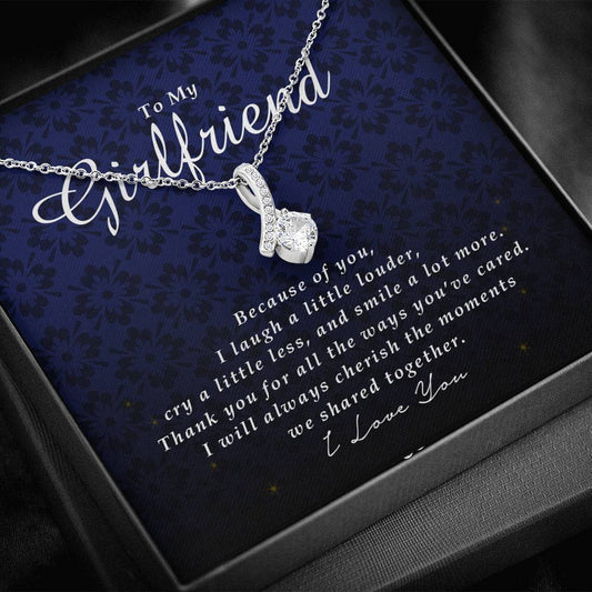 Ribbon Pendant Necklace, To My Girlfriend