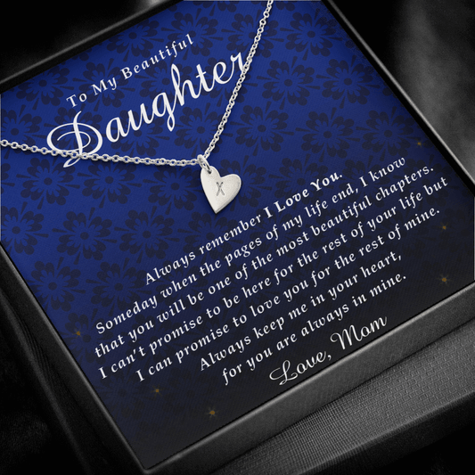 Engraved Heart Necklace | To My Beautiful Daughter