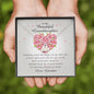 Engraved Heart Necklace, To My Beautiful Granddaughter, Gift from Grandma