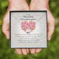 Engraved Heart Necklace, To My Beautiful Granddaughter, Gift from Grandma / Grandpa