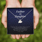 Engraved Heart Necklace, Father and Daughter Gift