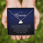 Engraved Heart Necklace, To My Queen