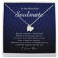 Engraved Heart Necklace, To My Beautiful Soulmate