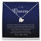 Engraved Heart Necklace, To My Queen