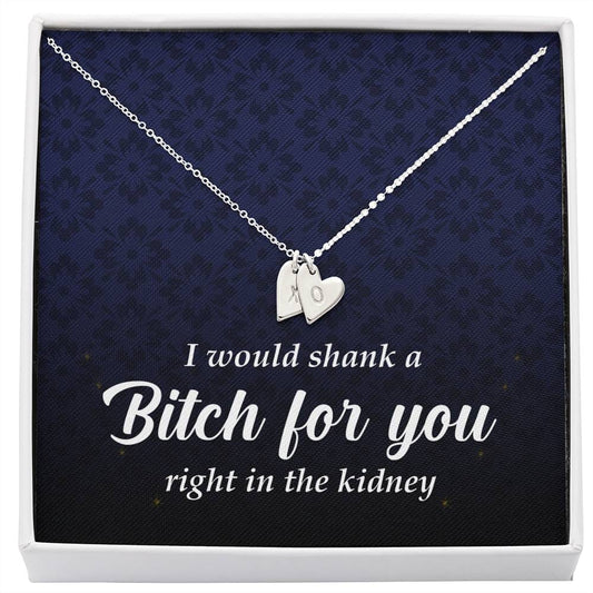 Best Friend Jewelry, Initials Heart Necklace