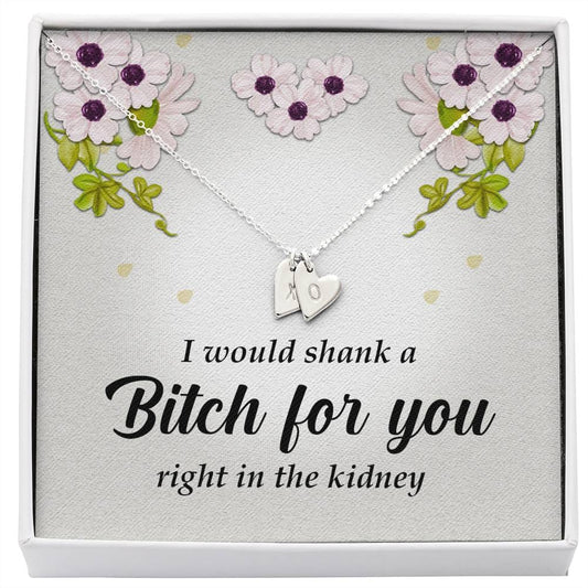 Best Friend Jewelry, Initials Heart Necklace