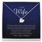 Engraved Heart Necklace, To My Wife