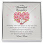 Engraved Heart Necklace, To My Beautiful Daughter, Gift from Mom