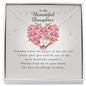 Engraved Heart Necklace, To My Beautiful Daughter, Gift from Mom / Dad