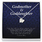Engraved Heart Necklace, Godmother and Goddaughter Gift