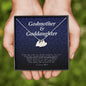 Engraved Heart Necklace, Godmother and Goddaughter Gift