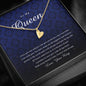 Engraved Heart Necklace, To My Queen