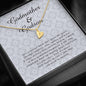 Godmother Gift from Godson, Initials Heart Necklace