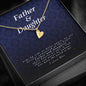 Engraved Heart Necklace, Father and Daughter Gift