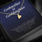 Engraved Heart Necklace, Godmother and Goddaughter Gift