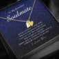 Engraved Heart Necklace, To My Beautiful Soulmate
