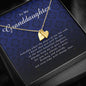 Initials Heart Necklace, Gift for Granddaughter from Grandma and Grandpa