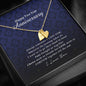 Initials Heart Necklace, Happy Two Year Anniversary